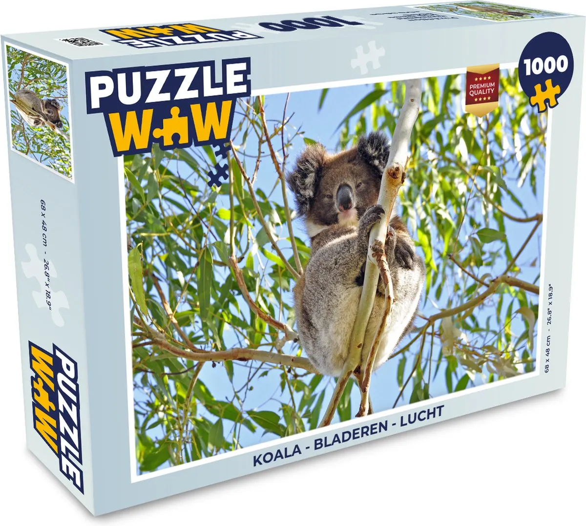 PuzzleWow Koala Bladeren Lucht 1000 Stuks - Multicolor