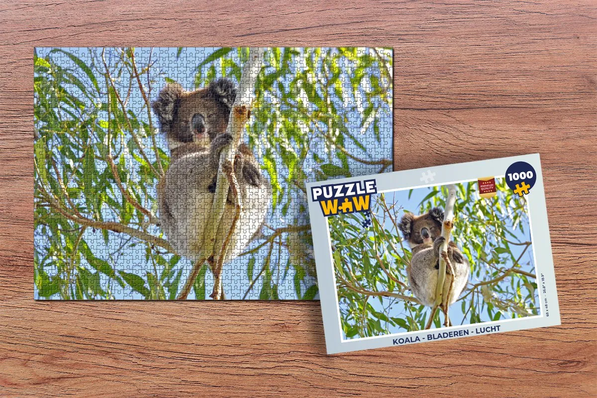 PuzzleWow Koala Bladeren Lucht 1000 Stuks - Multicolor