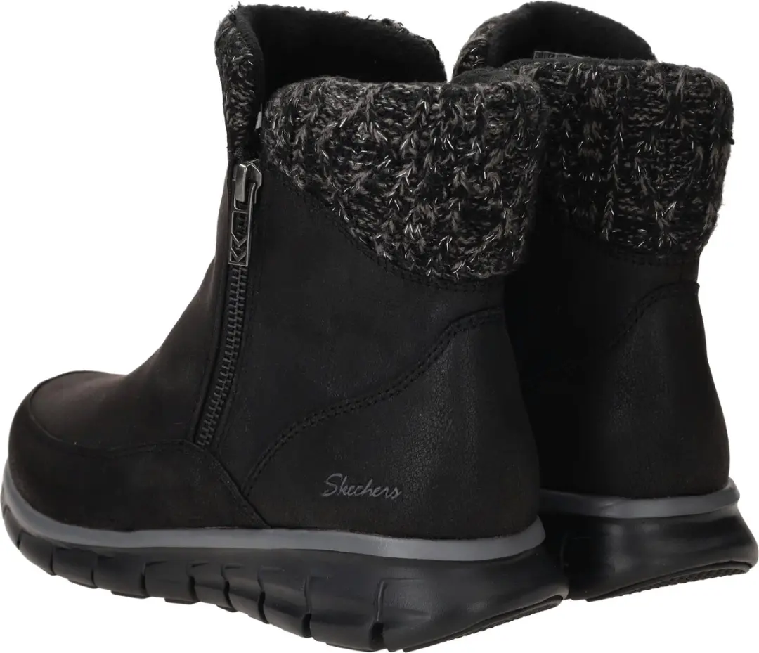 Skechers Synergy Zip Enkellaarsjes zwart - Maat 36