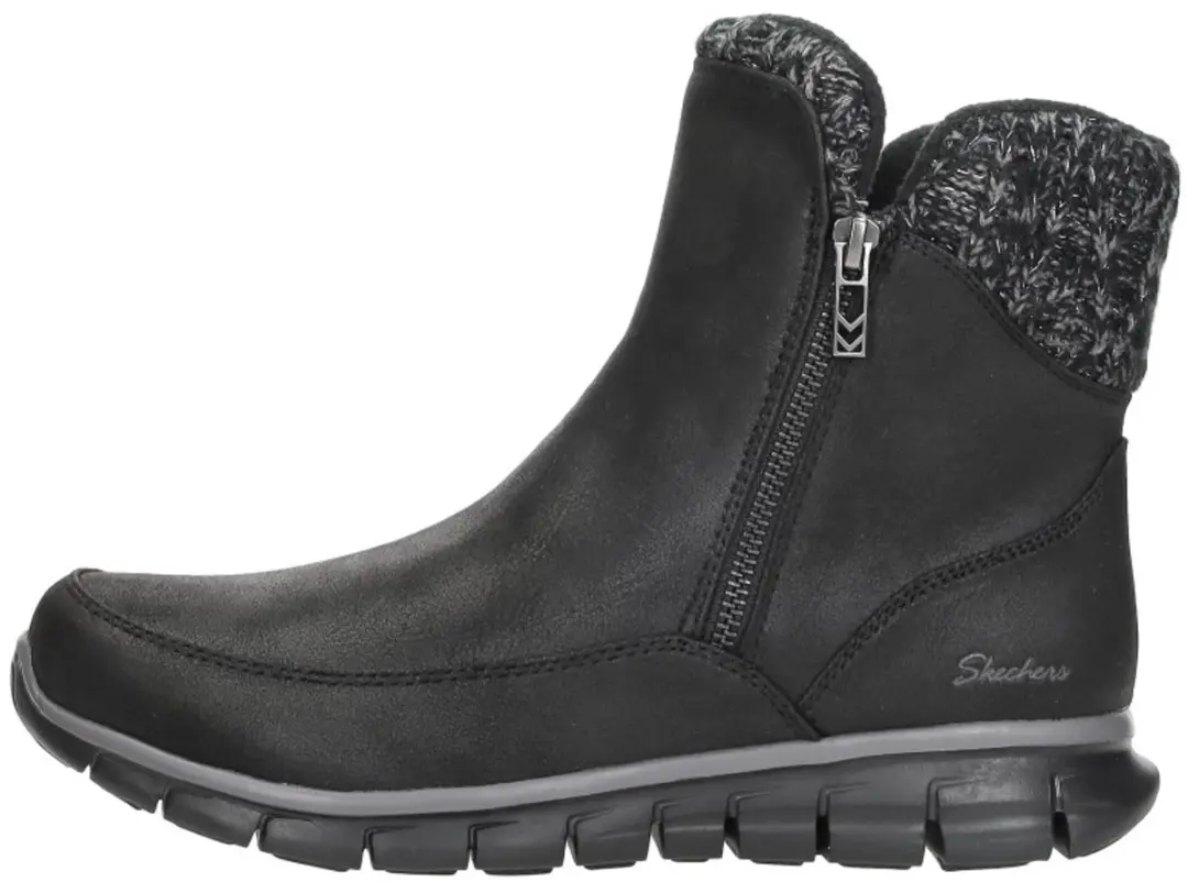 Skechers Synergy Zip Enkellaarsjes zwart - Maat 36