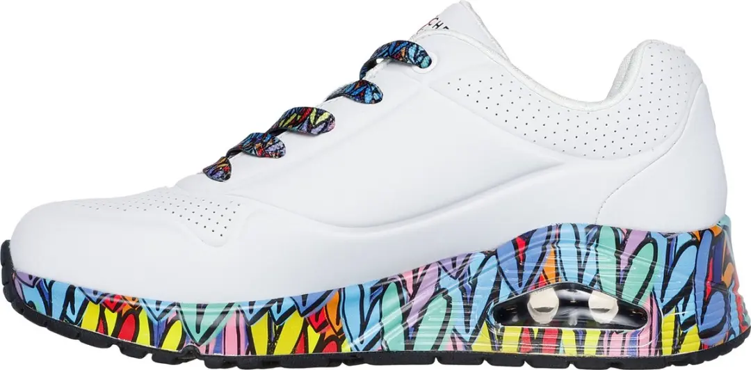 Skechers Uno Ravaged Love 177918 Damestrainers - Wit