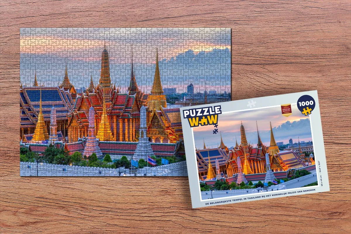 PuzzleWow Thailand Legpuzzel 1000 Stuks - Multicolor