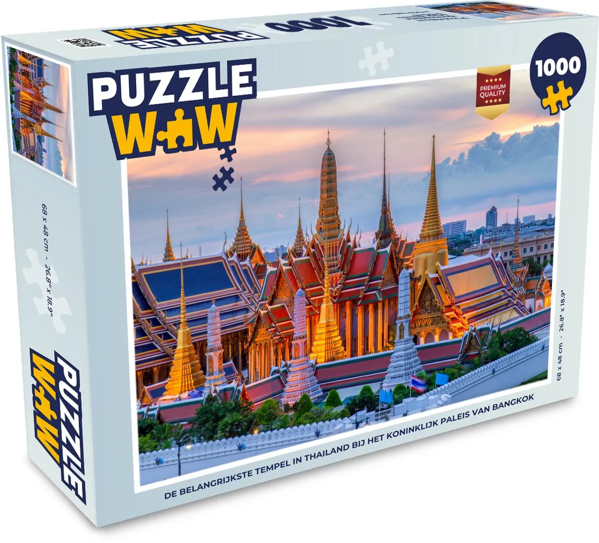 PuzzleWow Thailand Legpuzzel 1000 Stuks - Multicolor