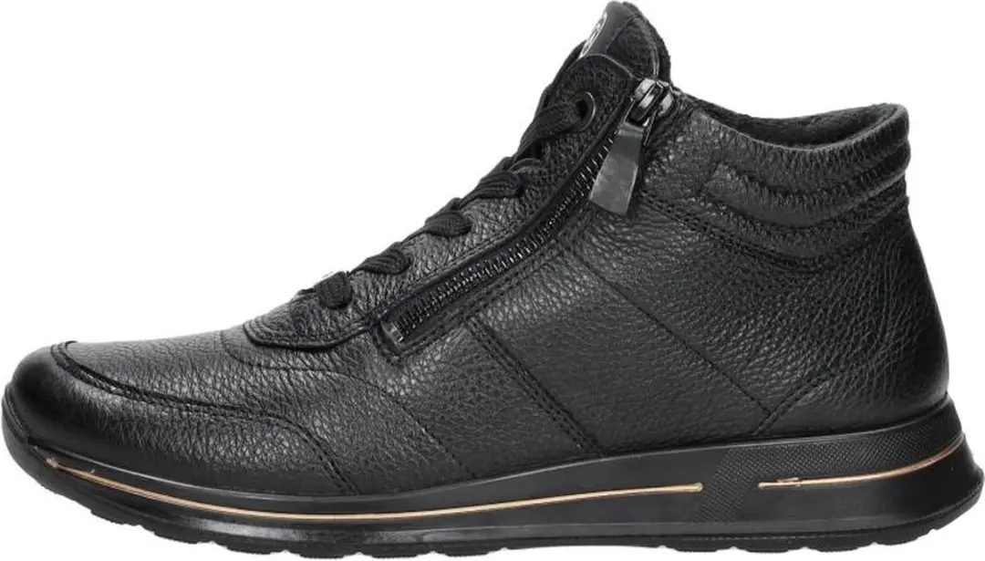Ara - 1224808 - Hoge sneakersVeterlaarzenDames veterschoenenDames sneakersHalf-hoge schoenen - Kleur: Zwart - Maat: 37.5