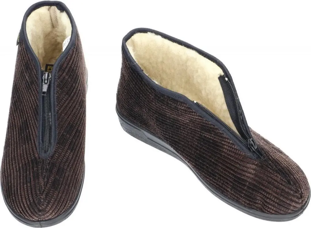 Fischer Heren Winterpantoffel Bruin - Maat 42