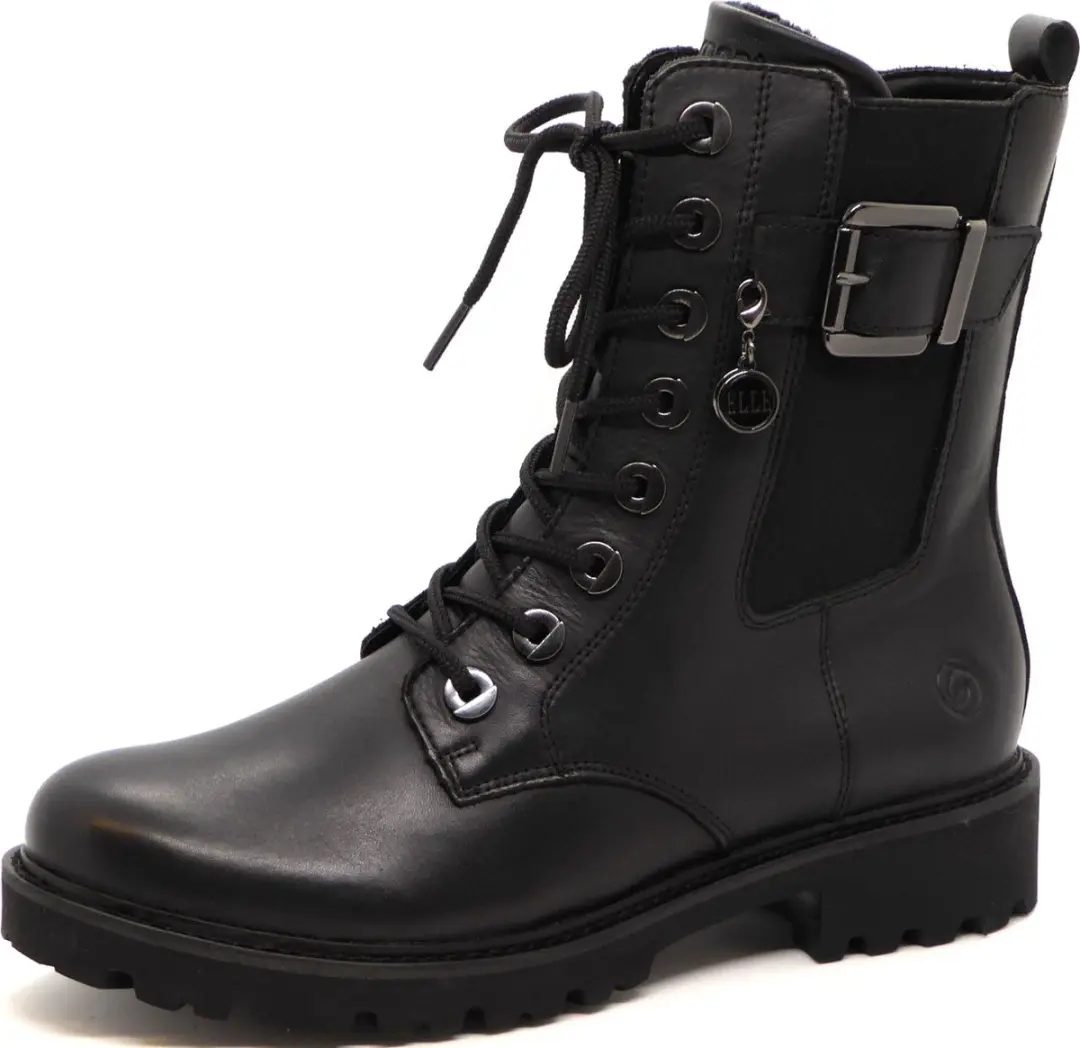 Remonte D8668-00 Dames Veterboots - Zwart