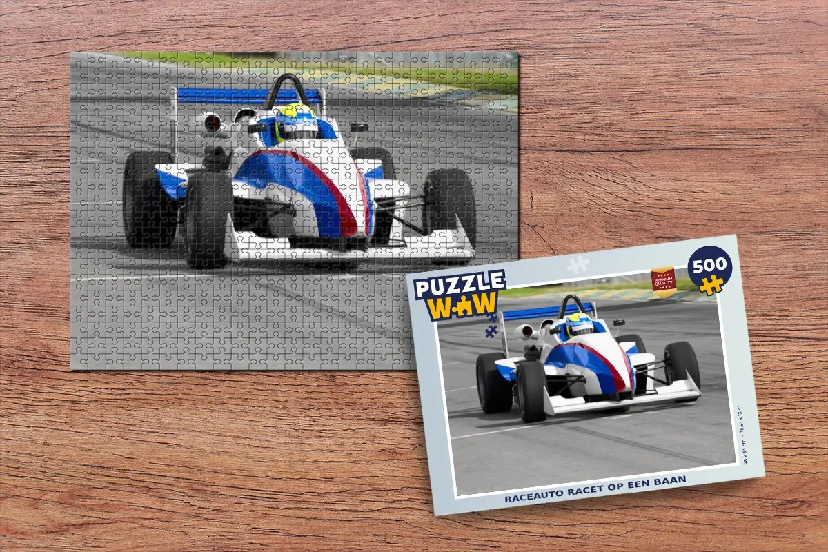 PuzzleWow Puzzel Raceauto 500 Stuks - Multicolor