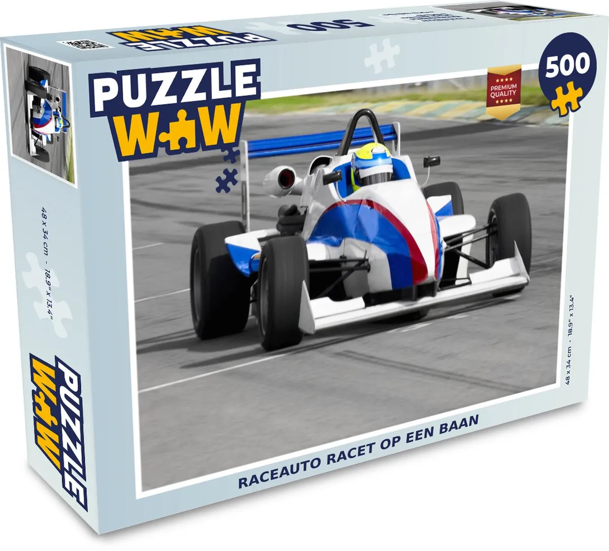 PuzzleWow Puzzel Raceauto 500 Stuks - Multicolor