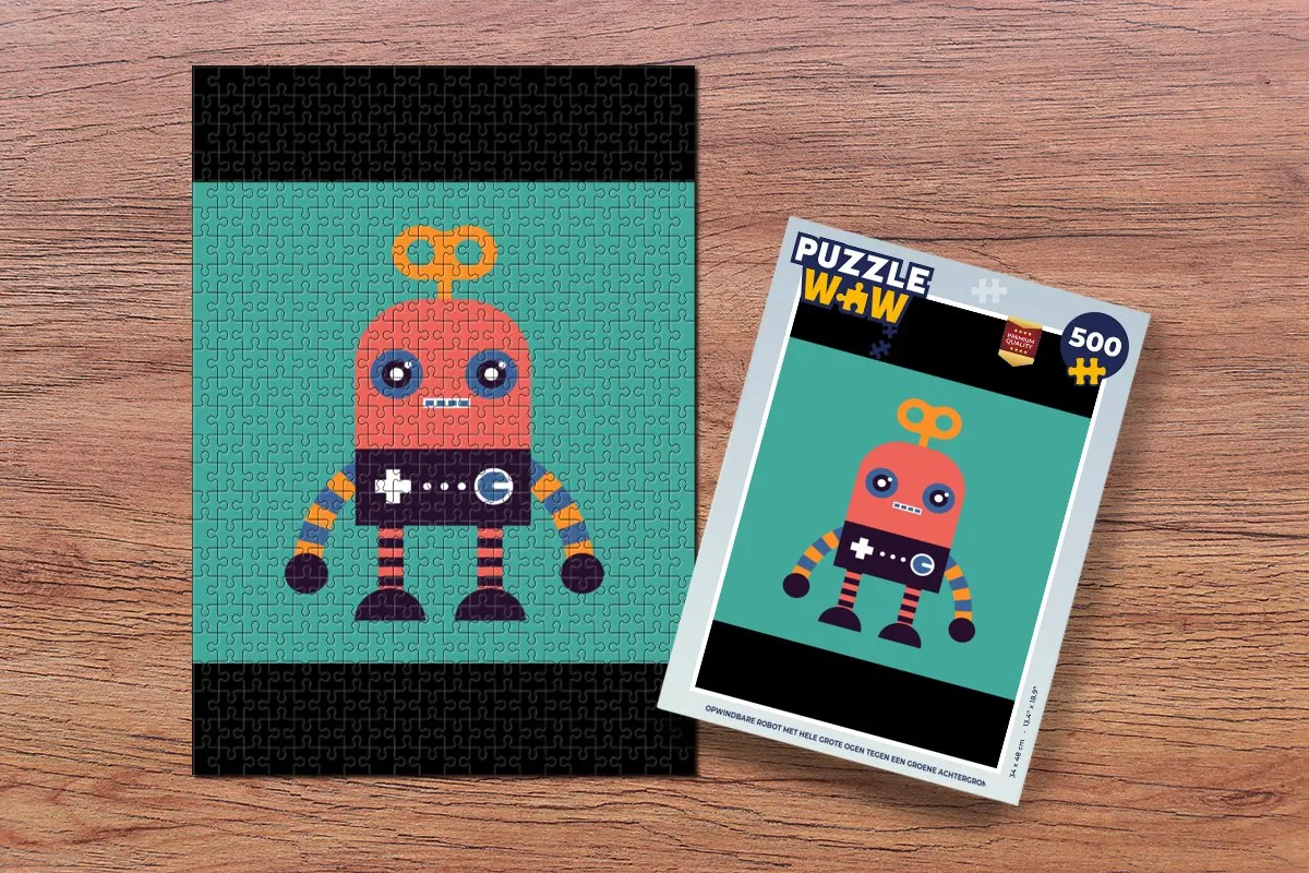 PuzzleWow Robot Puzzel 500 Stuks - Multicolor