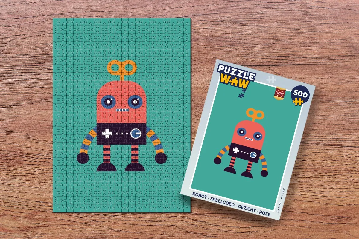 PuzzleWow Robot Puzzel 500 Stuks - Multicolor
