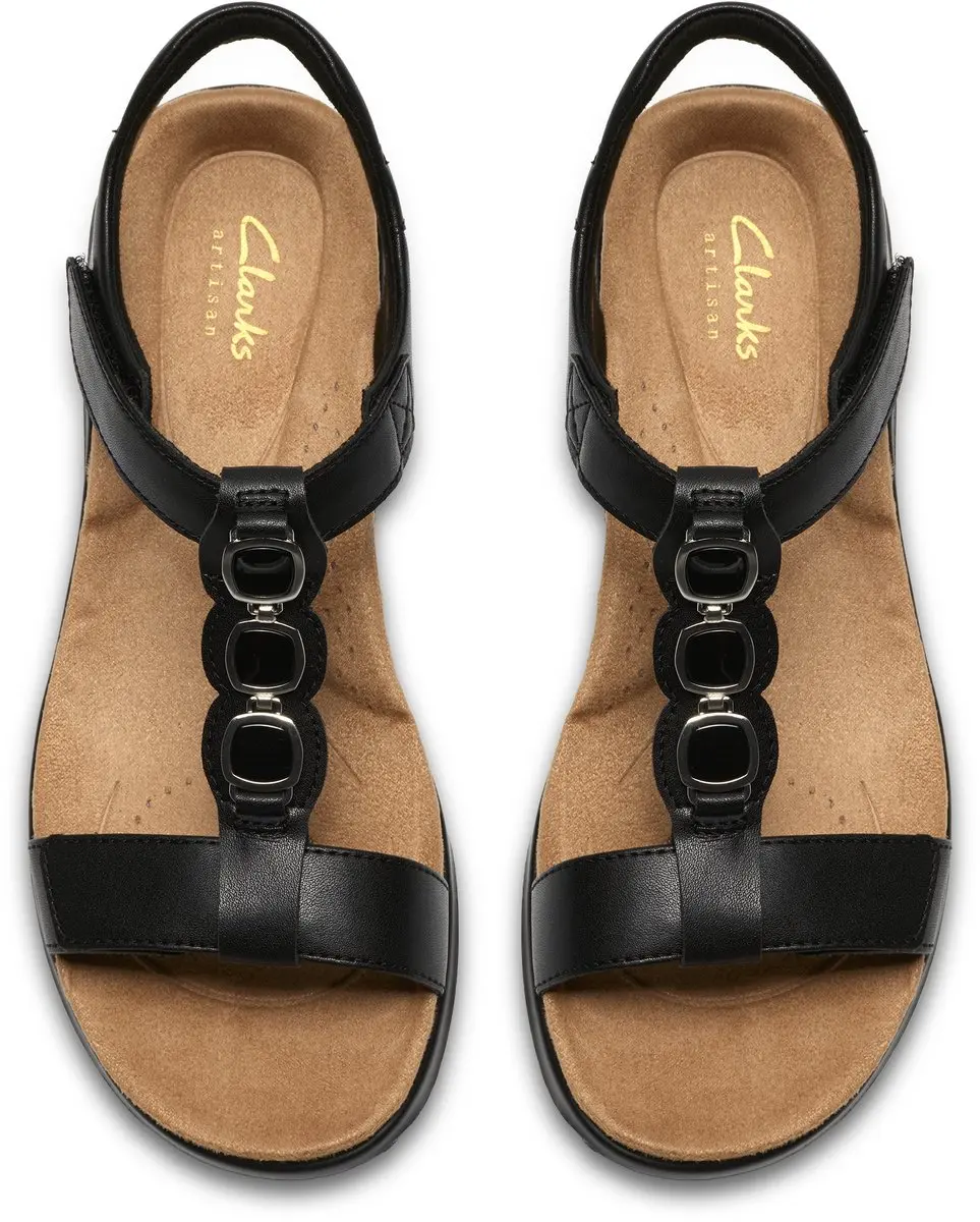 Clarks Kidly Gem Dames Sandalen 26185964 - Zwart