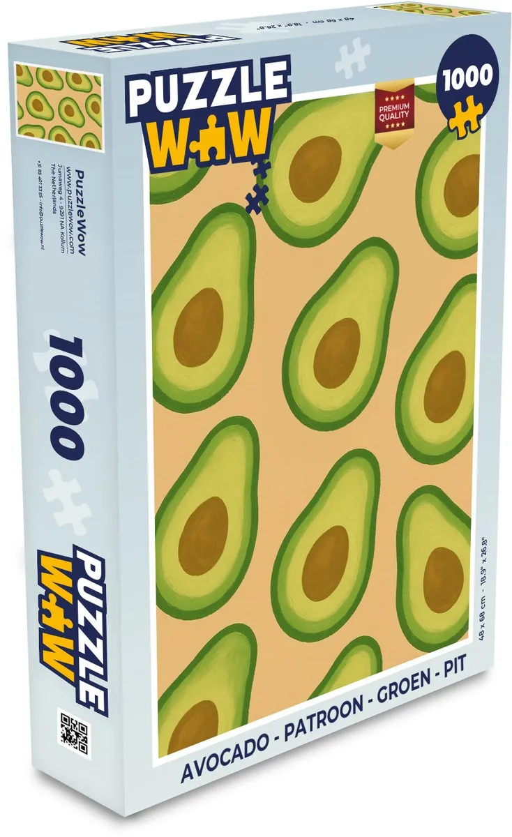 PuzzleWow Avocado Legpuzzel 1000 Stuks - Groen