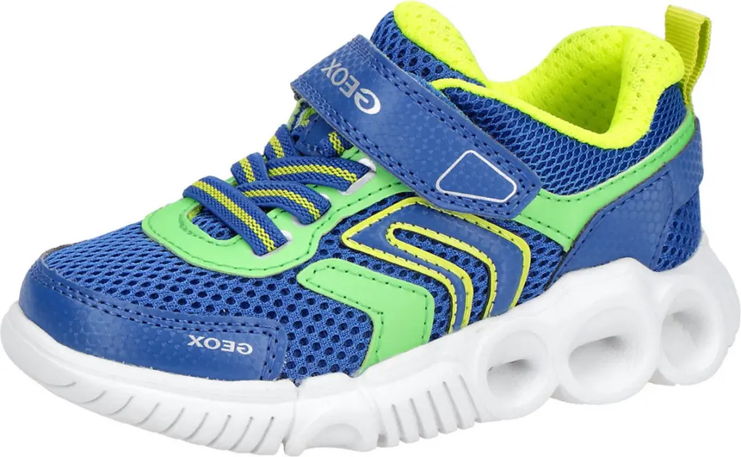 Geox J WROOM LED-sneakers voor jongens J25GAB blauw/limoen