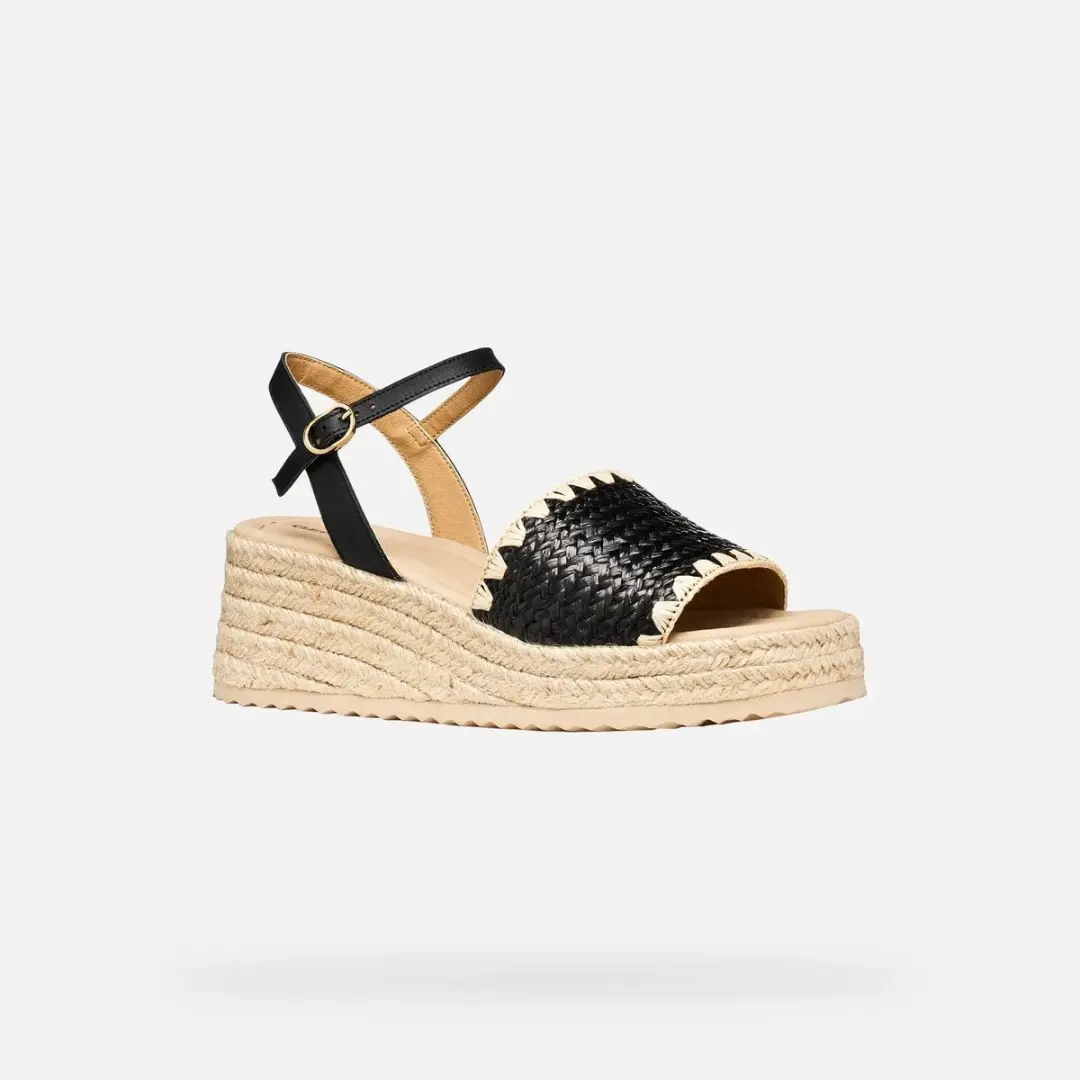 GEOX Alemeria D651KA_01143 Dames Sleephakken - 37 - Zwart - afbeelding 2 van 2