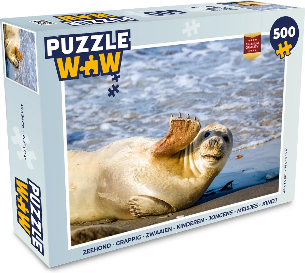 PuzzleWow Zeehond Legpuzzel 500 Stuks - Multicolor