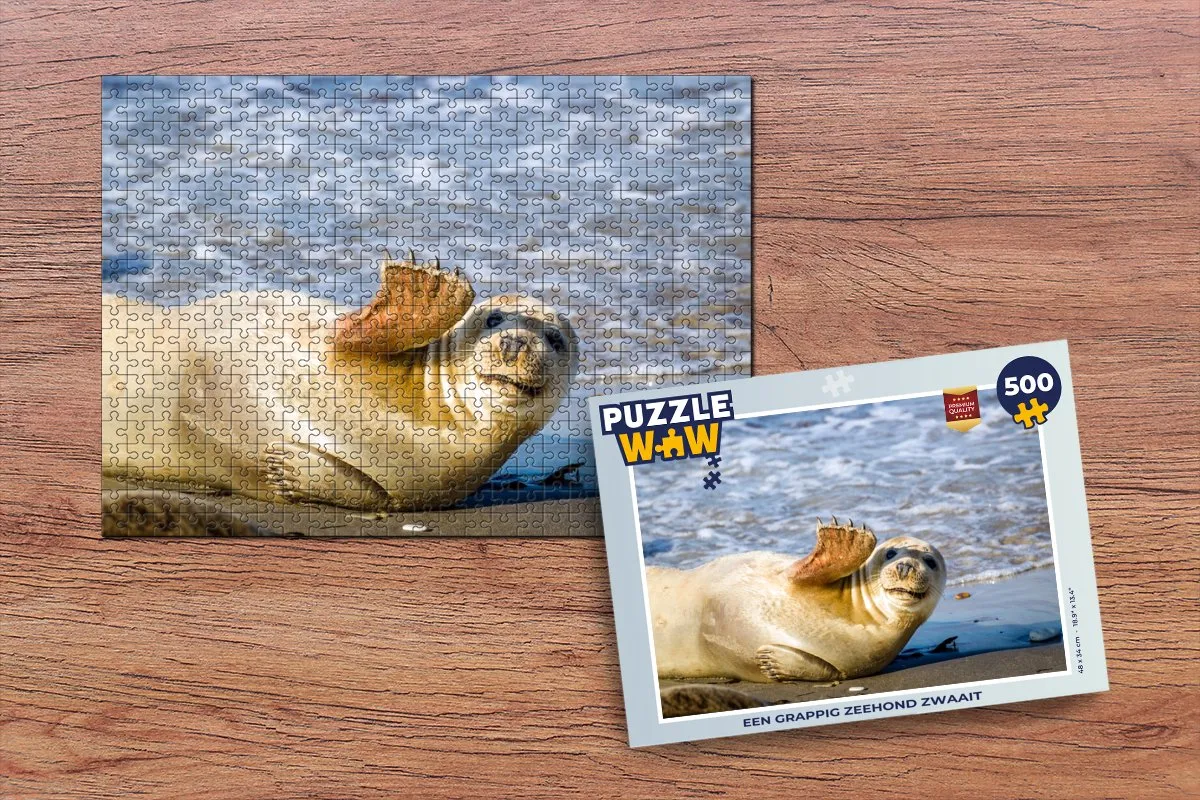 PuzzleWow Zeehond Legpuzzel 500 Stuks - Multicolor