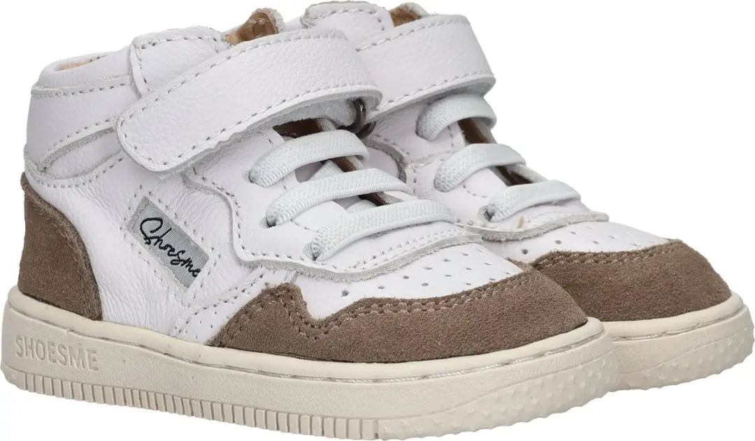 Shoesme Bn24s008 Hoge sneakers - Leren Sneaker - Jongens - Wit - Maat 20