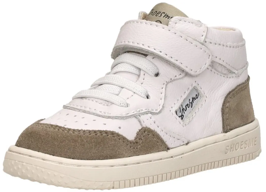 Shoesme Bn24s008 Hoge sneakers - Leren Sneaker - Jongens - Wit - Maat 20