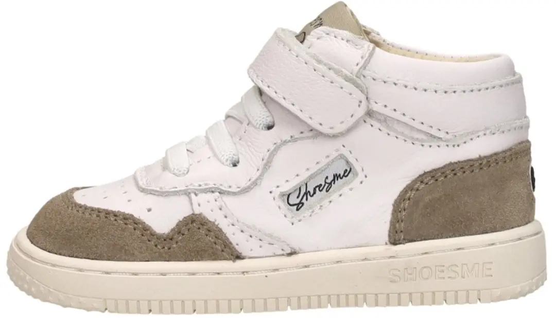 Shoesme Bn24s008 Hoge sneakers - Leren Sneaker - Jongens - Wit - Maat 20