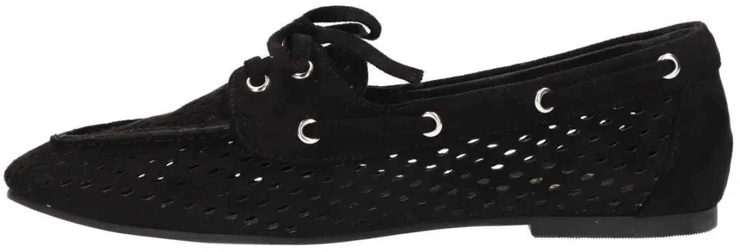 La Strada Loafer Zwart Textiel