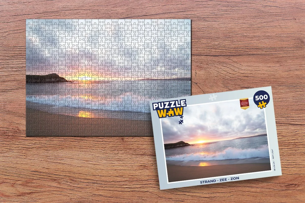 PuzzleWow Legpuzzel Strand - Zee - Zon 500 Stuks - Multicolor