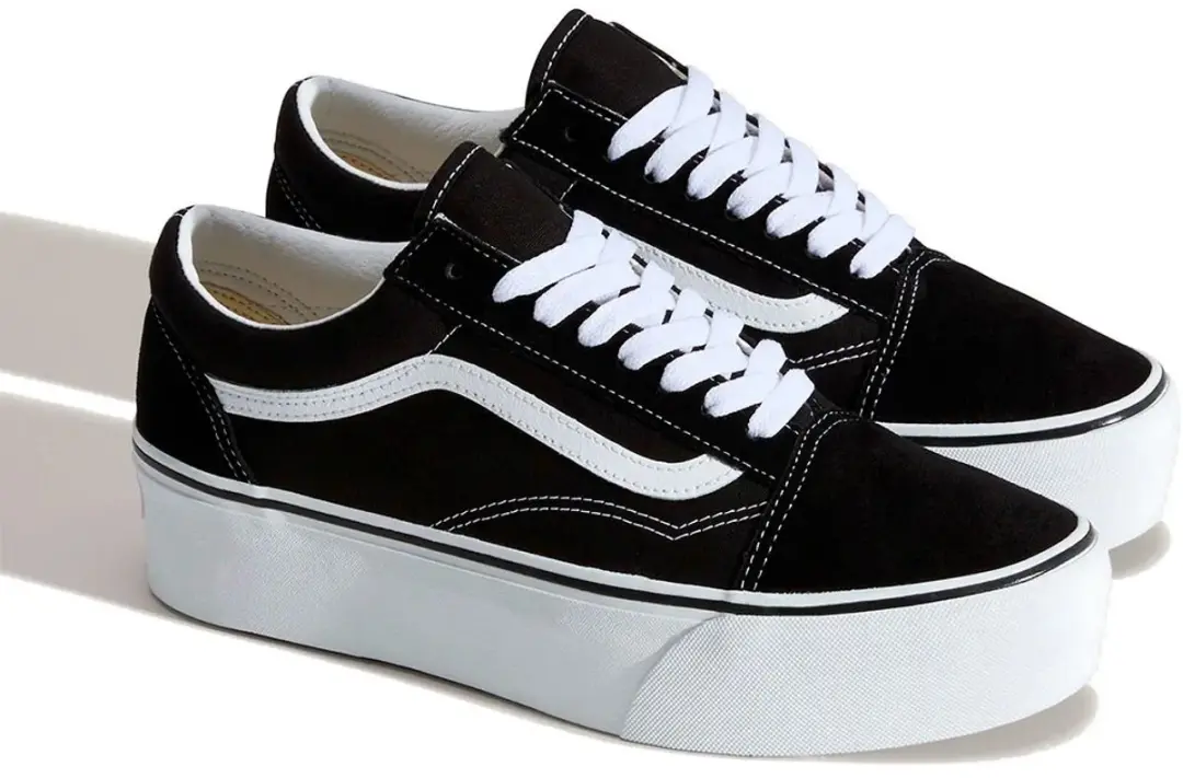 Vans Old Skool Stackform Sneakers - Zwart/Wit - afbeelding 3 van 6