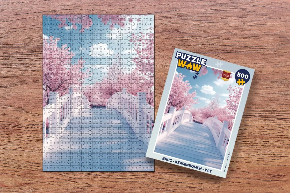 PuzzleWow Puzzel Brug - Kersenbomen 500 Stuks - Sakura