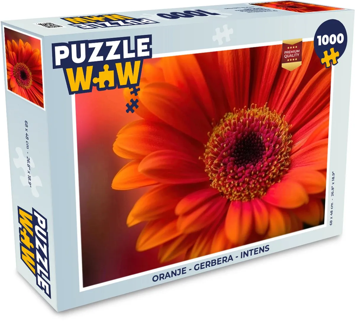 PuzzleWow Gerbera Legpuzzel 1000 Stuks - Oranje