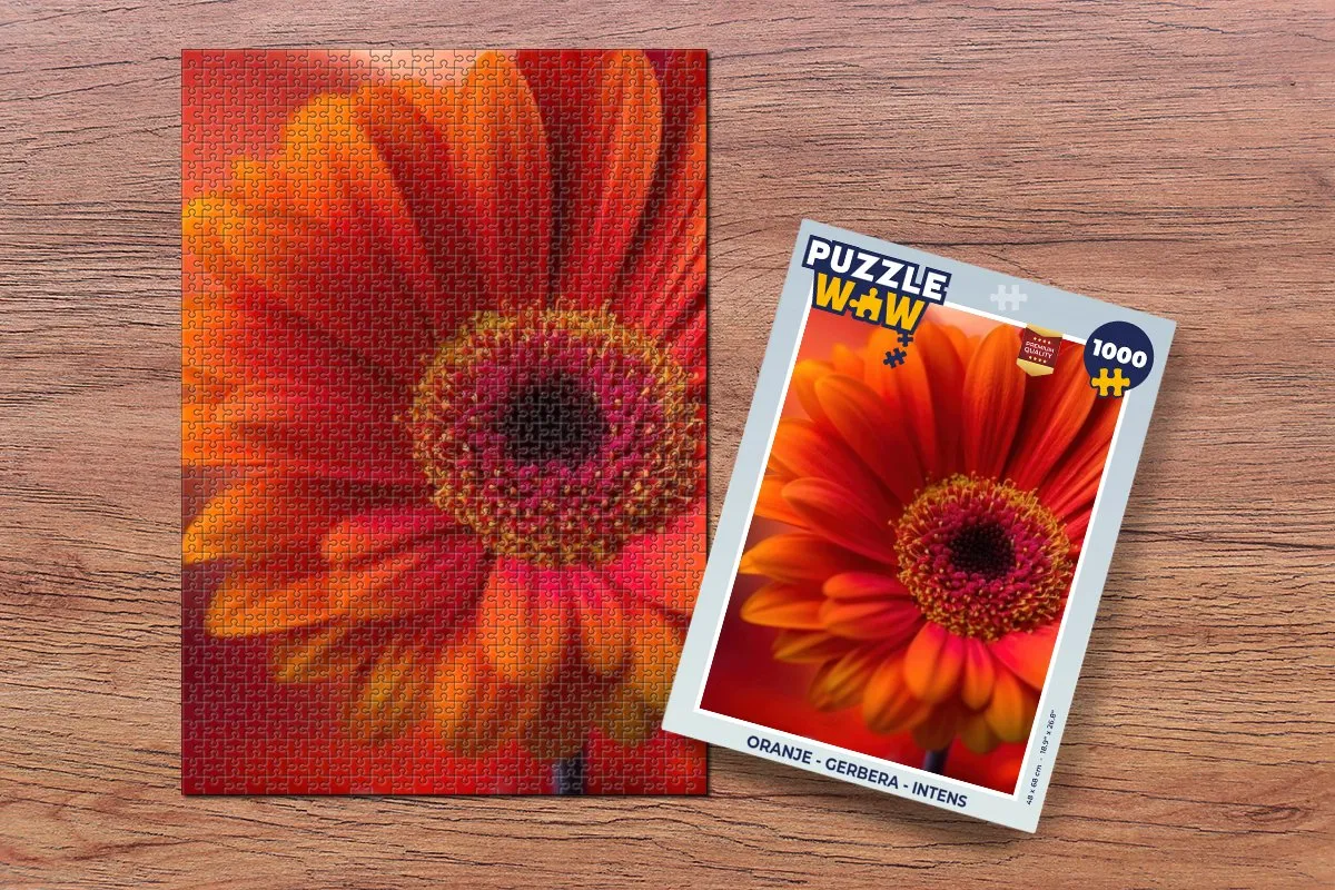 PuzzleWow Gerbera Legpuzzel 1000 Stuks - Oranje