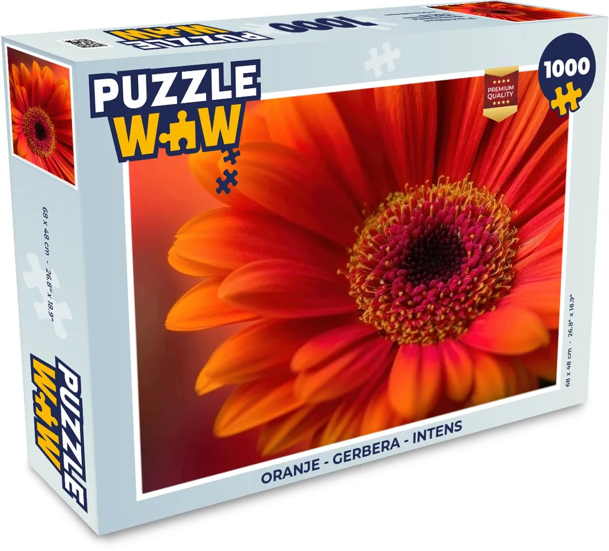 PuzzleWow Gerbera Legpuzzel 1000 Stuks - Oranje