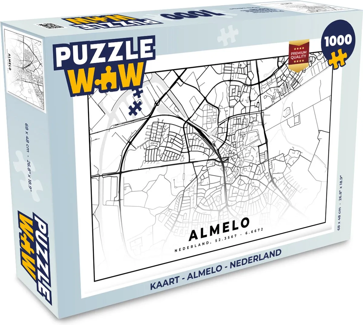 PuzzleWow Almelo Legpuzzel 1000 Stuks - Multicolor