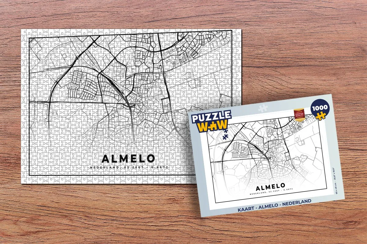 PuzzleWow Almelo Legpuzzel 1000 Stuks - Multicolor