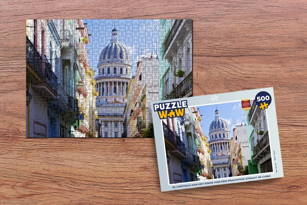 PuzzleWow El Capitolo Cuba Legpuzzel 500 Stuks - Multicolor