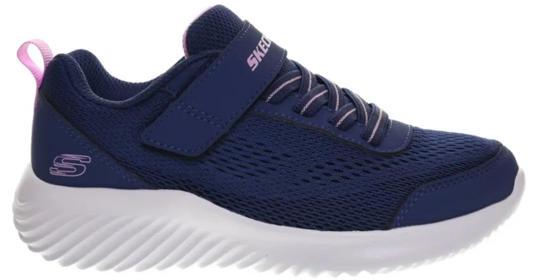 Blauwe Meisjessneaker Roze Skechers maat 32