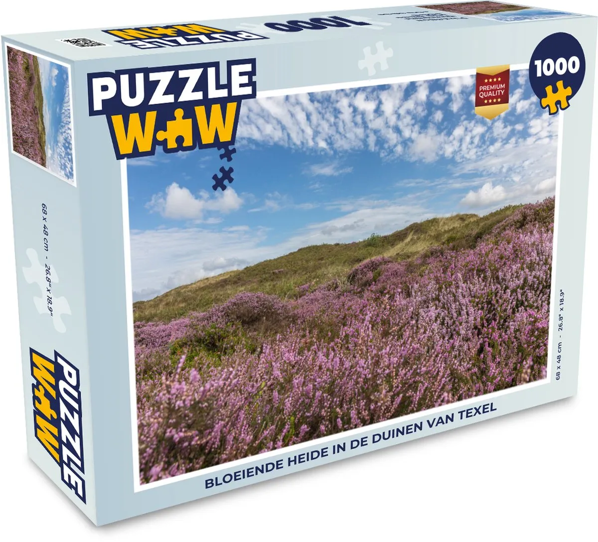 PuzzleWow Legpuzzel Bloeiende Heide Texel 1000 Stuks