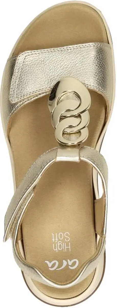 Ara Osaka-S Sandalen Plat - Goudkleur - Maat 43 - afbeelding 4 van 6