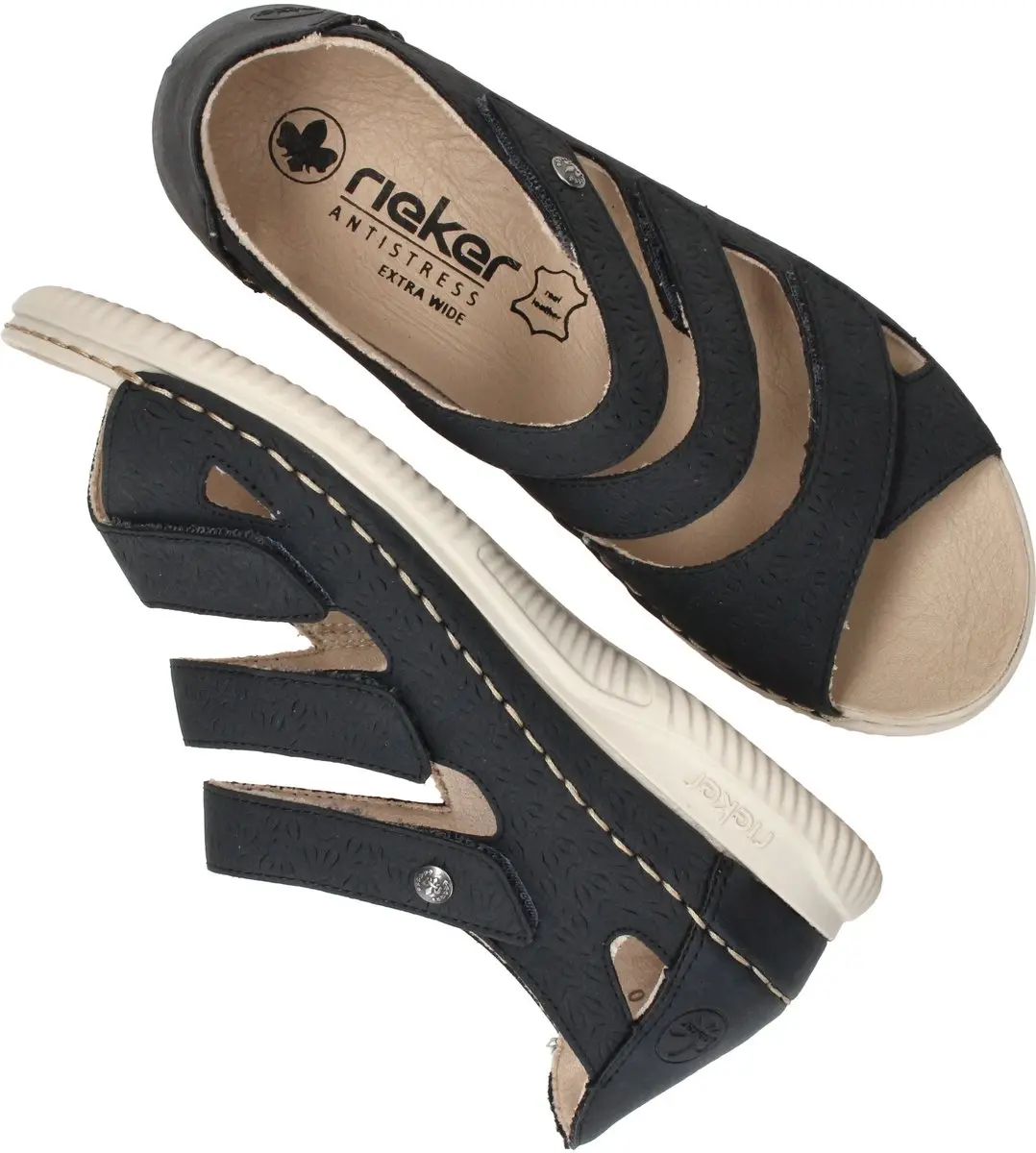 Rieker V7451-14 Sandalen Dames - Blauw