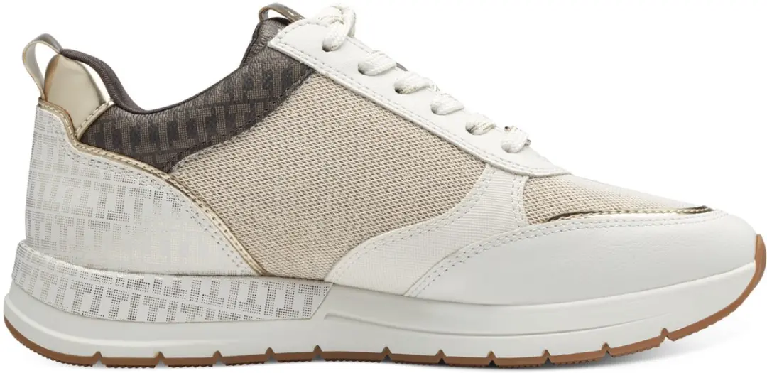 Tamaris Low Top Sneaker Damesschoenen Vegan M2373241 wit/bruin/goud
