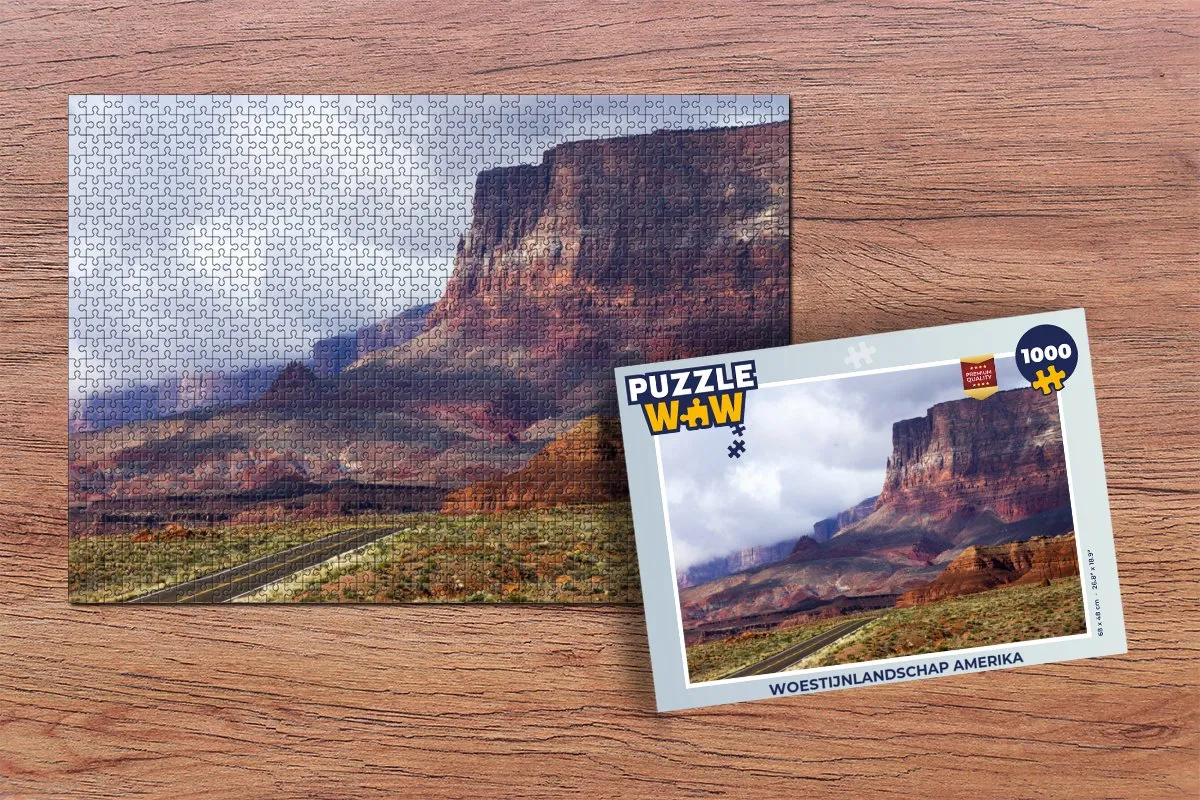 PuzzleWow Woestijnlandschap Amerika Legpuzzel 1000 Stuks - Multicolor