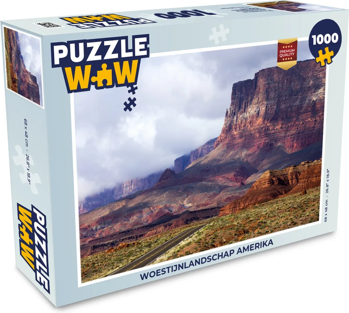PuzzleWow Woestijnlandschap Amerika Legpuzzel 1000 Stuks - Multicolor