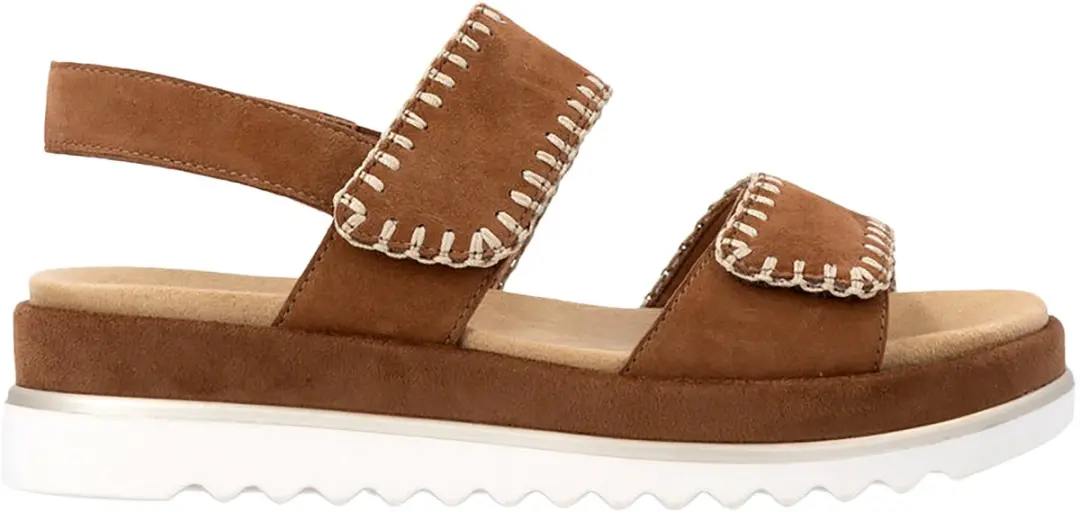 Noccia leren sandalen met sleehak
