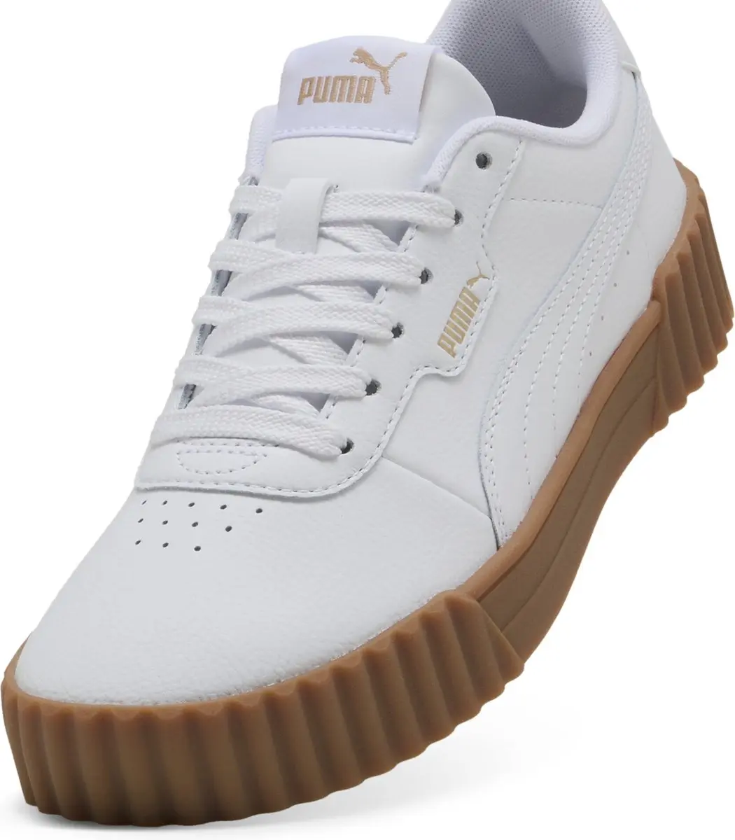PUMA Carina 3.0 Dames Sneakers - 36 - Gum/Wit/Goud - afbeelding 6 van 6
