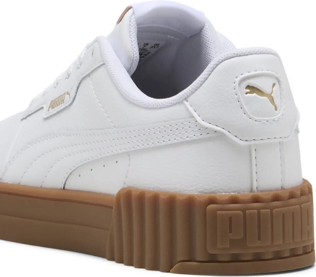 PUMA Carina 3.0 Dames Sneakers - 36 - Gum/Wit/Goud - afbeelding 2 van 6