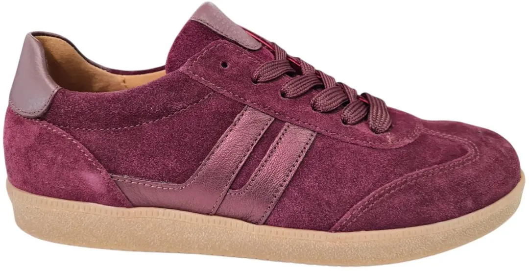 Gabor Aubergine Suede Dames Sneakers