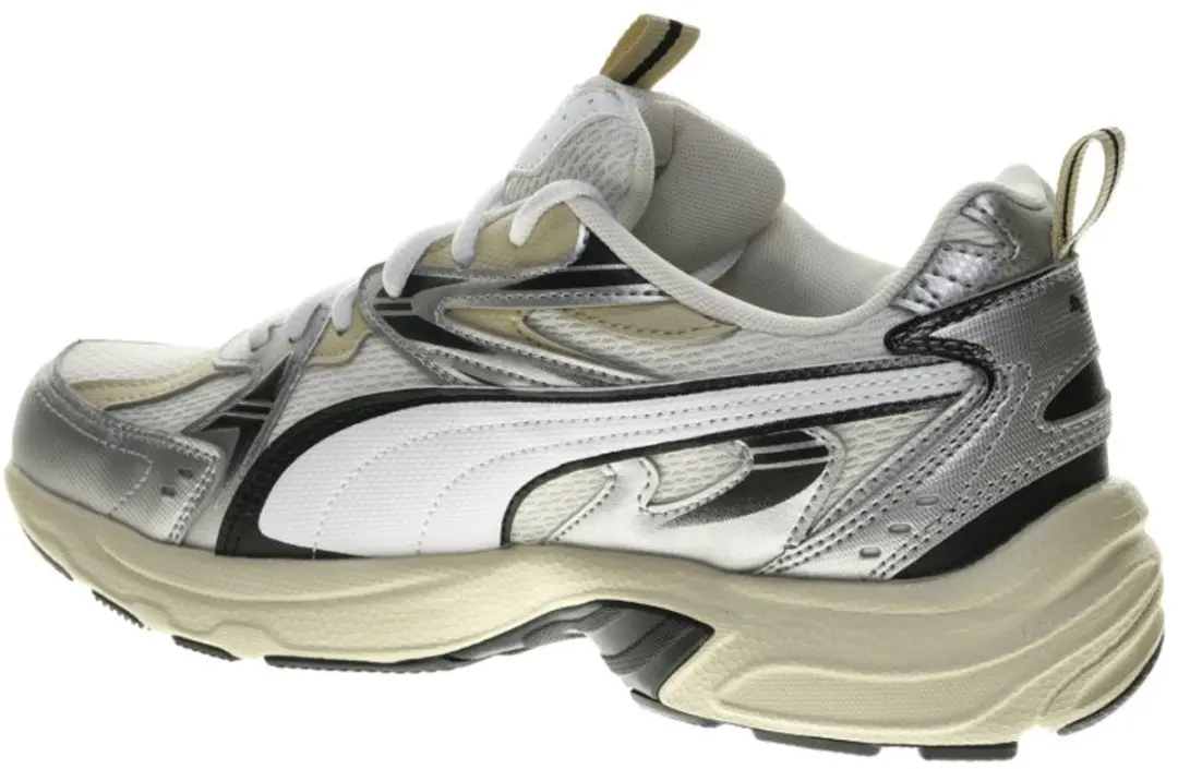 PUMA Milenio tech_ Unisex Sneakers - Warm White-PUMA White-PUMA Silver