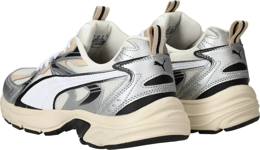 PUMA Milenio tech_ Unisex Sneakers - Warm White-PUMA White-PUMA Silver
