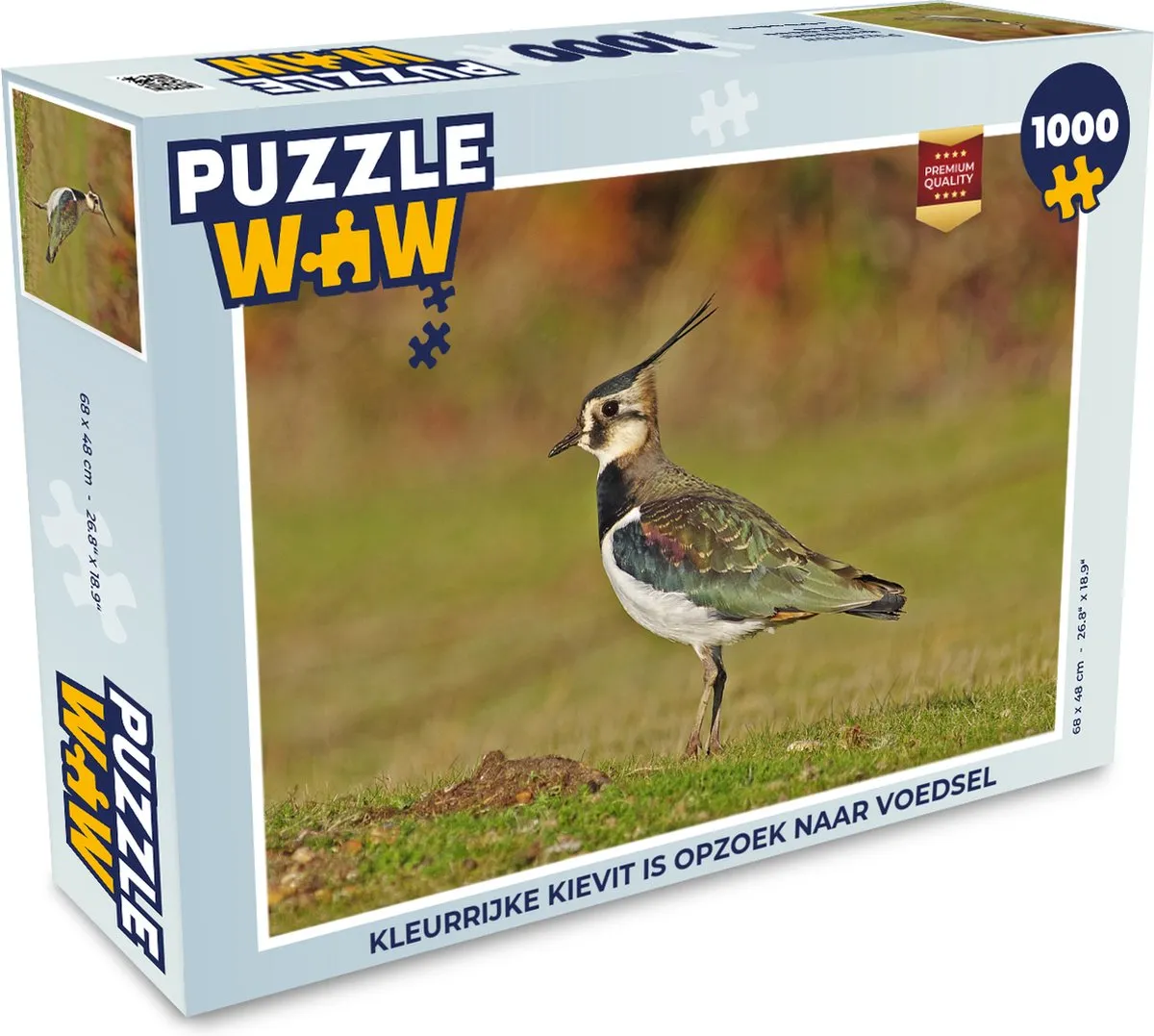 PuzzleWow Legpuzzel Kleurrijke Kievit 1000 Stuks - Multicolor