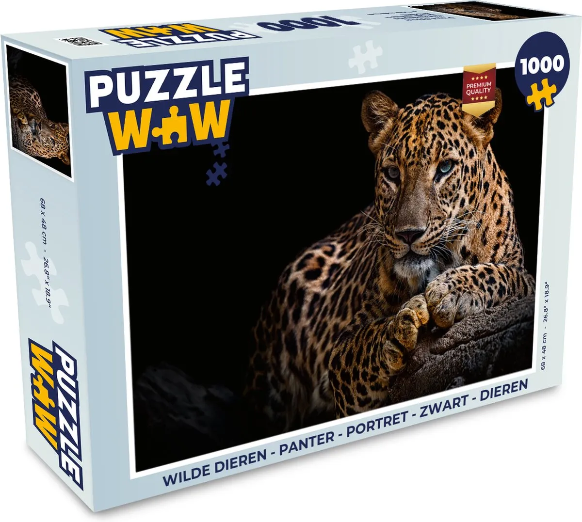 PuzzleWow Wilde Dieren Panter Legpuzzel 1000 Stuks - Multicolor