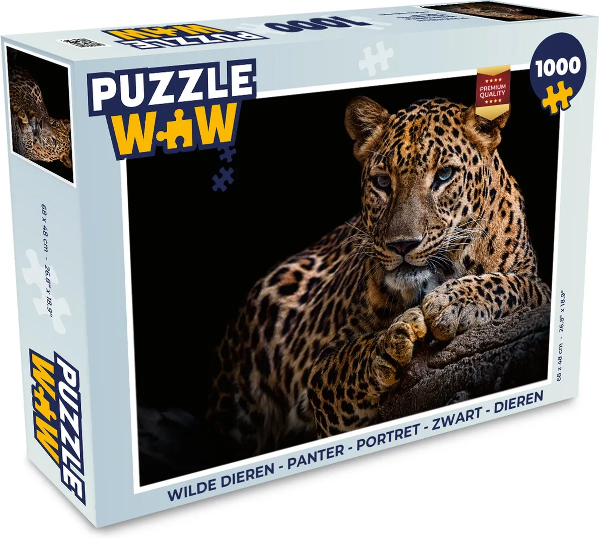 PuzzleWow Wilde Dieren Panter Legpuzzel 1000 Stuks - Multicolor