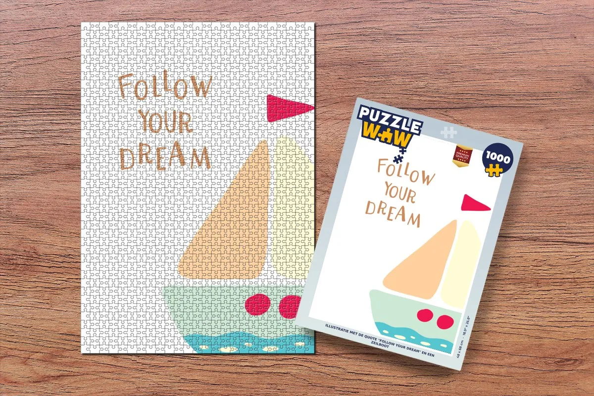 PuzzleWow Legpuzzel 1000 Stuks - Follow Your Dream - Multicolor